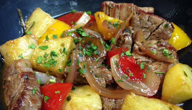 The fare at Casa Alberto is homemade and tasty. One example is this sautéed sirloin.