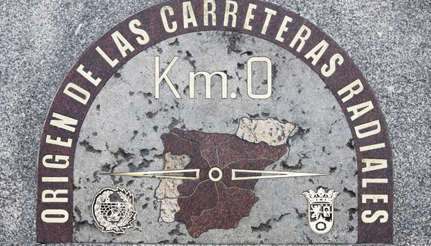 The plaque that marks Kilometre Zero of Spain's radial motorways is located in Puerta del Sol.