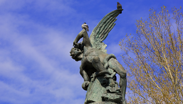 To get a look at the Fountain of the Fallen Angel you'll need to visit El Retiro Park